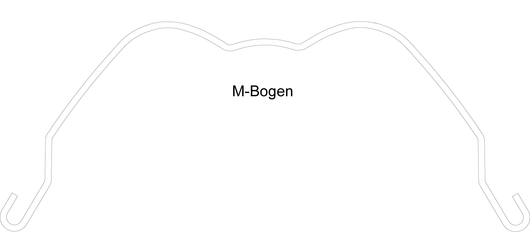 Gesichtsbogen, standard, medium Außenbogen
