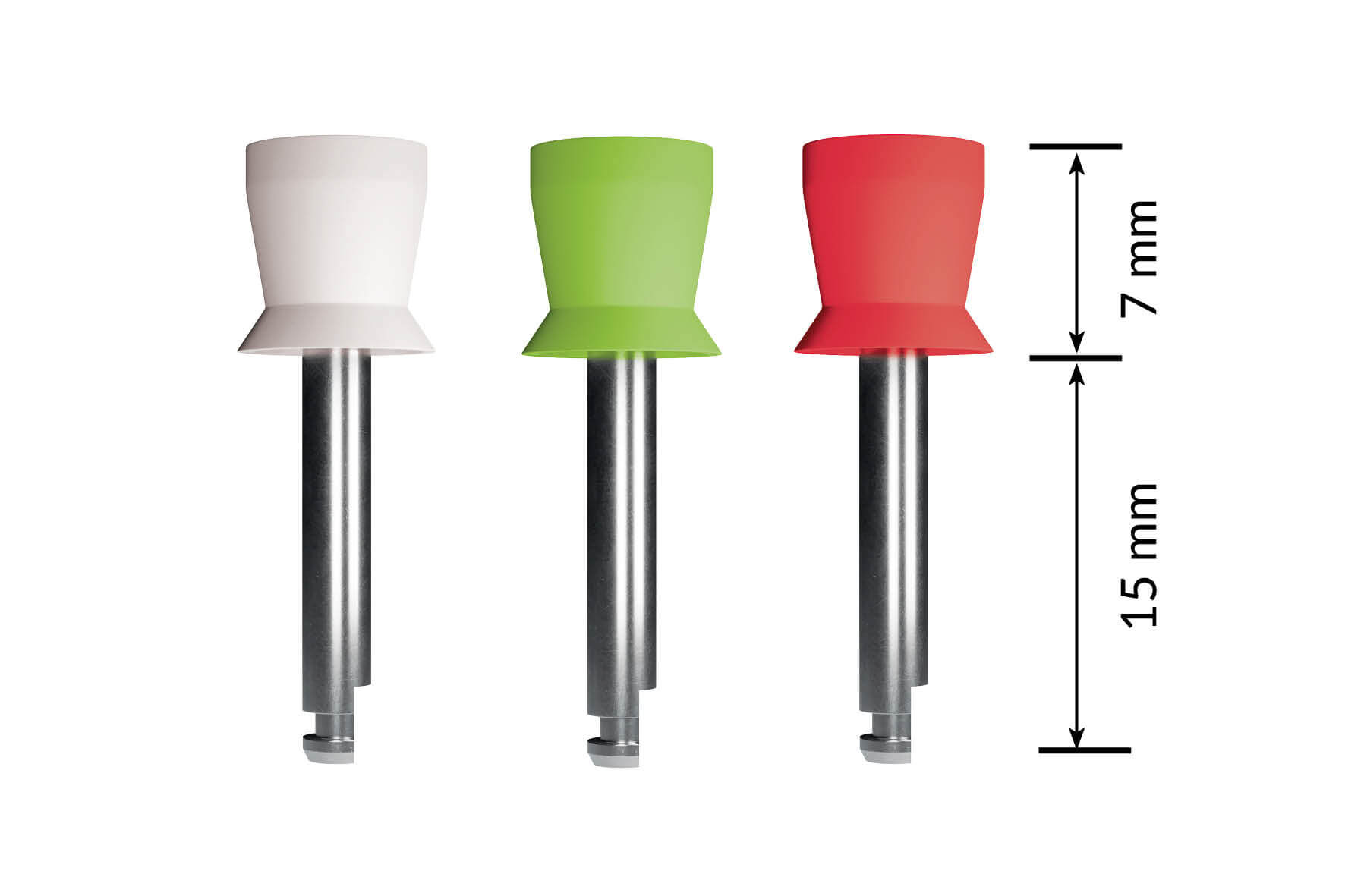 Polierkelche (Prophy-Cups), Schaftlänge 15 mm (Kurzer Kelch 7,0 mm), extra soft (Red)