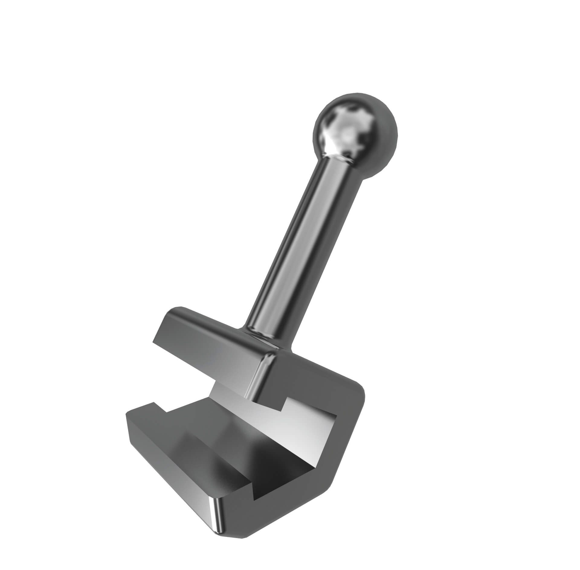 Klemmhäkchen mit Ball-Hook, lang