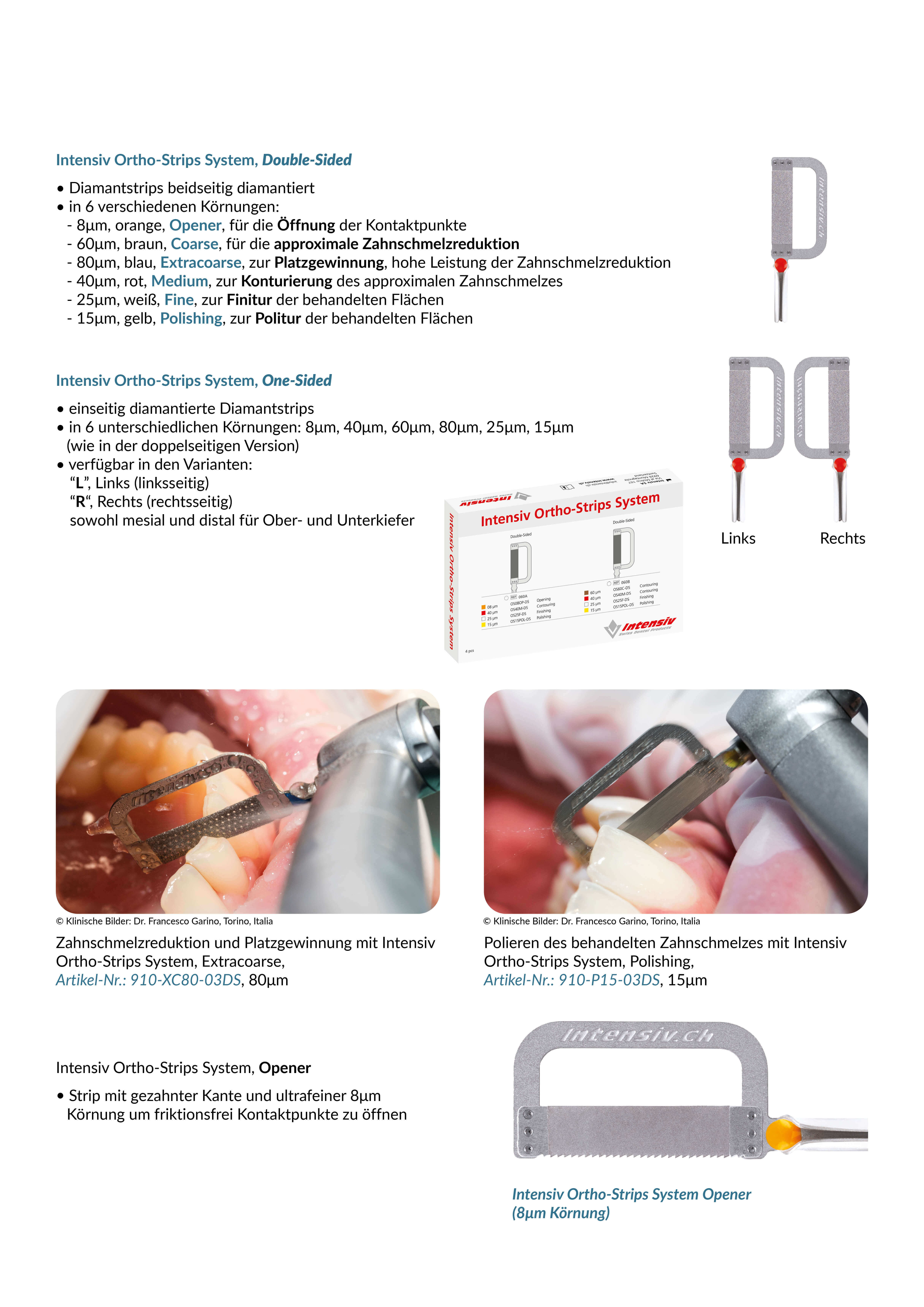 Intensiv Ortho-Strips System, 40µm, Medium (rot), One-Sided (links)