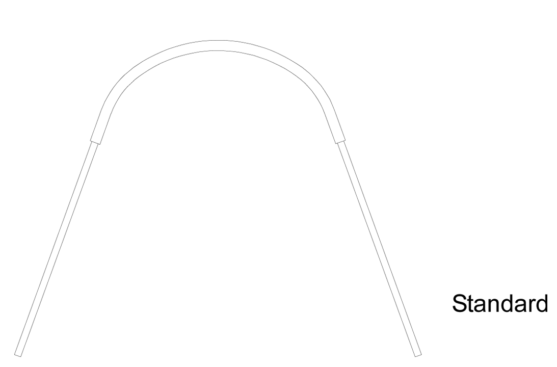 Gesichtsbogen, standard, medium Außenbogen