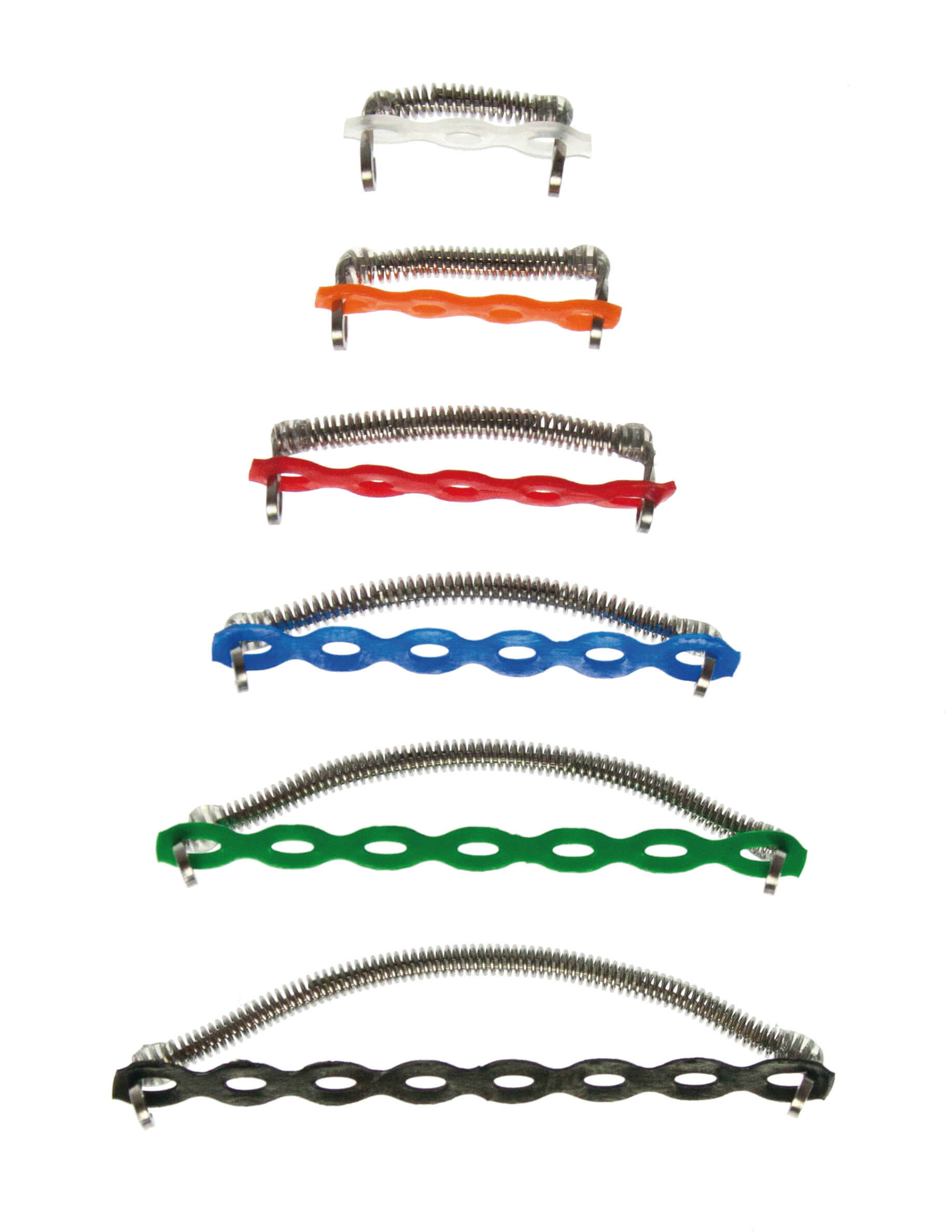 Huckepackfeder Sortiment, 5 Stk. je Größe