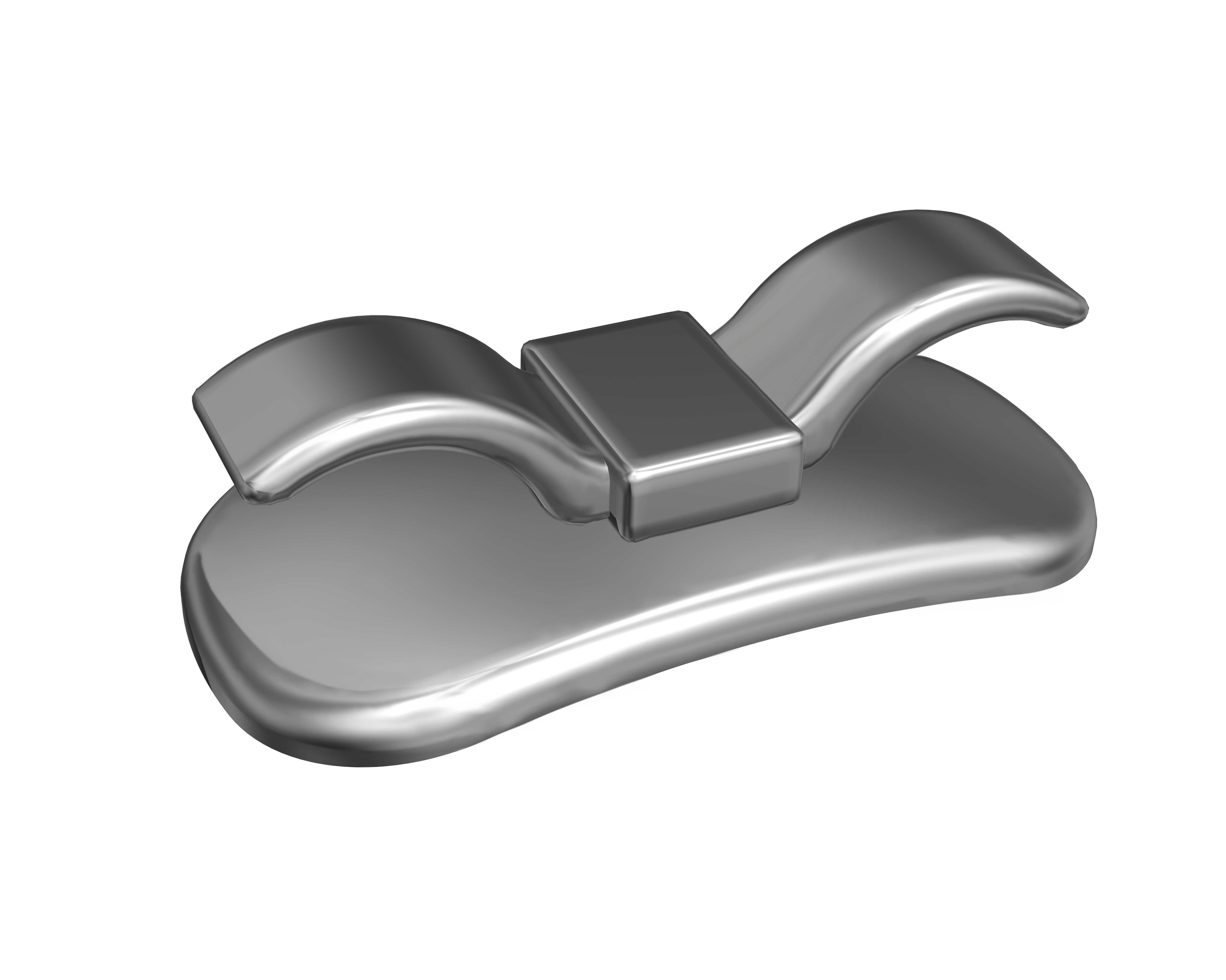 Lingual-Doppelhäkchen, mit rechteckig- ovaler Basis