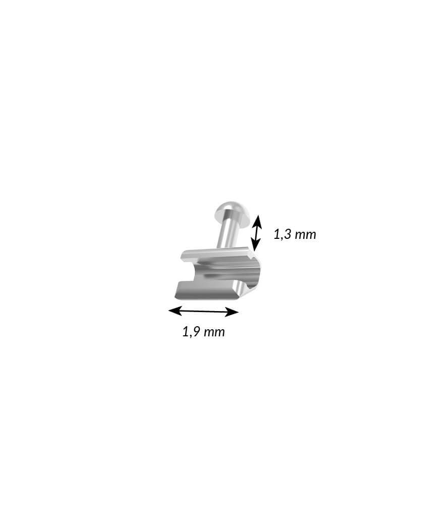 Klemmhäkchen mit Ball-Hook 0.022", kurz (1,3 mm)